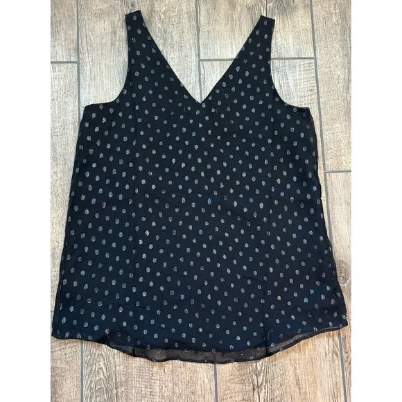 Lilly Pulitzer Florin Tank Top Onyx Moroccan Metallic Clip Back Women's Size XS - Picture 2 of 6